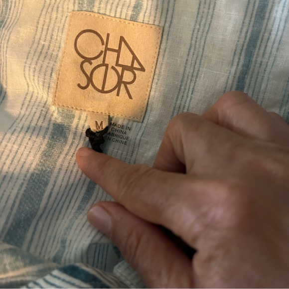 Chaser Set Linen Tank Top with Drawstring Pants Size Medium Blue/White. NWT - Picture 12 of 12